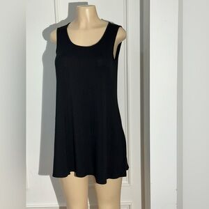 Ritual Black Key Hole Mini Sleeveless Flowing Dress Tunic Sz M Rayon Blend Soft!